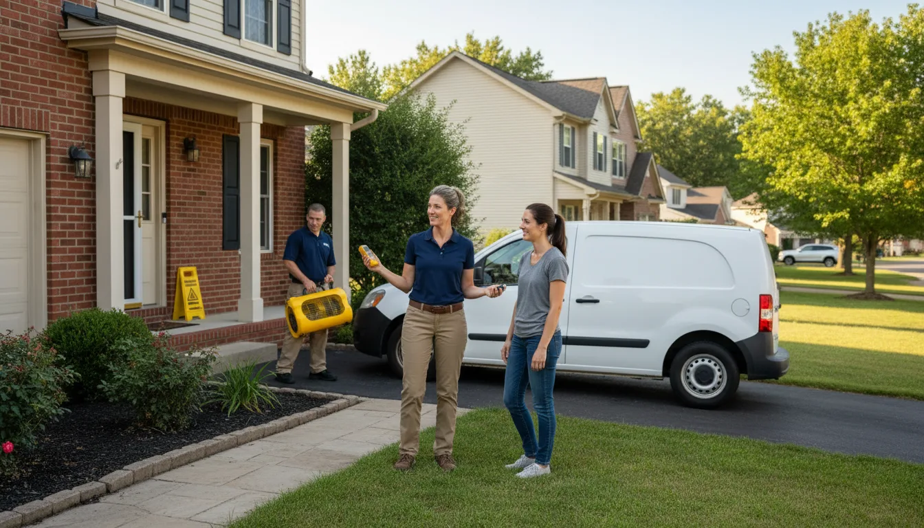 Residential water damage restoration in Nichols, WI